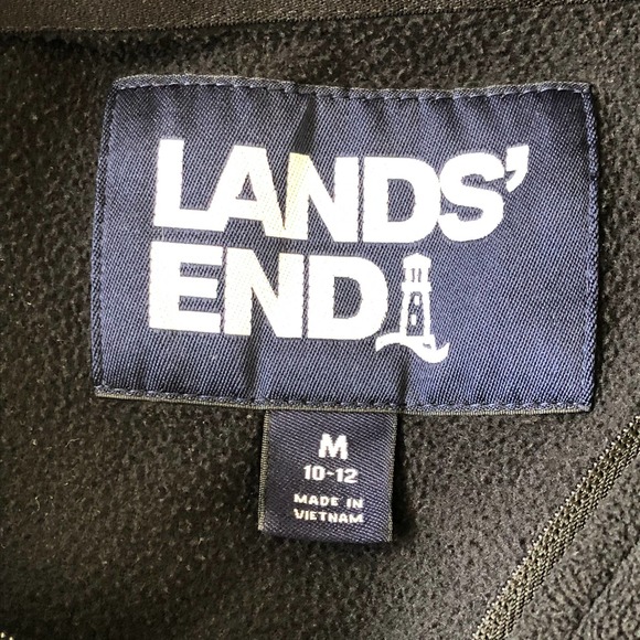 Lands' End Fleece Quarter Zip Black Size M - Picture 4 of 7